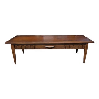 1960s Walnut Coffee Table For Sale