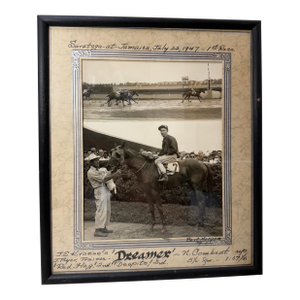 Vintage 47 Original Bert Morgan Dreamer Jamaica Horse Racing Jockey Photograph