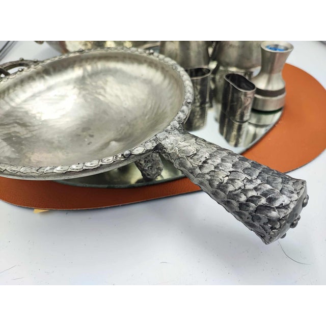 1970s Handmade Tin and Pewter Set, Norway, 1970s, Set of 8 For Sale - Image 5 of 17