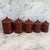 Set of Five French Reddish Brown Enamel Kitchen Canisters With Original Lids For Sale - Image 9 of 18