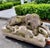 Cast Stone Dog Garden Ornament Statue With Moss Patina Mid 20th Century For Sale - Image 15 of 15