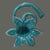 Glass Vintage Italy Pair Blue & Red Art Glass Ruffled Flower Top Spiral Base Bud Vases For Sale - Image 7 of 9