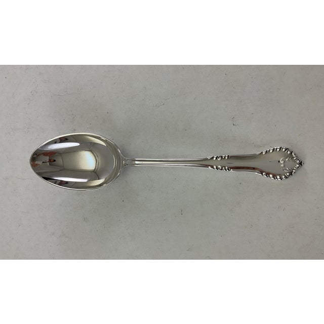 Traditional The Finest, Silver Plated Dessert Spoon, Chesterfield. For Sale - Image 3 of 13