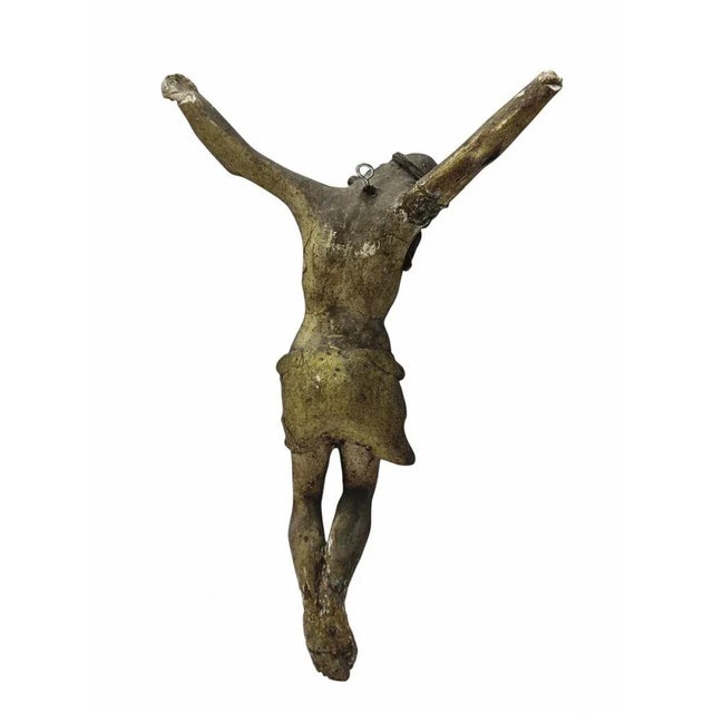 Antique Polychrome Papier Mâché Jesus Crucifix, Italy, 18th Century For Sale - Image 3 of 12