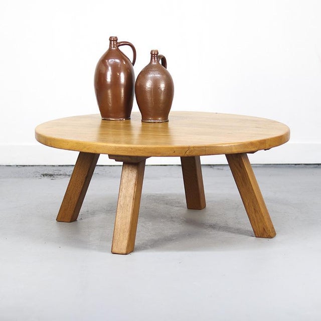 Large Vintage Rustic Brutalist Coffee Table, 1960s For Sale - Image 4 of 9