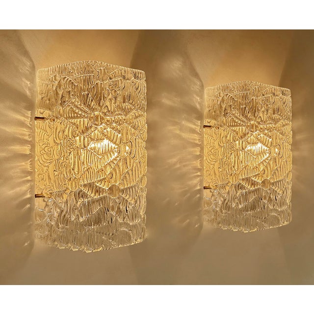 Kalmar Vintage Murano Glass Sconces from Kalmar, 1970s, Set of 2 For Sale - Image 4 of 18