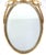 Share Vintage Italian 20th C Carved Wood Parcel Gilt & Silver Oval Wall Mirror For Sale - Image 9 of 15