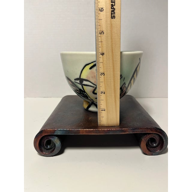 White Contemporary Michael Miguel Corney Studio Art Pottery Bowl Signed For Sale - Image 8 of 9