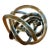 Vintage Ribbed Hand Blown Smoky Art Glass Knot Sculpture For Sale