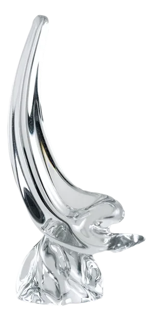 Dolphin Sculpture in Crystal Glass from Daum France, 1960s
