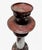 Faux Bois Rosewood Ceramic Candleholders - A Pair For Sale - Image 4 of 8