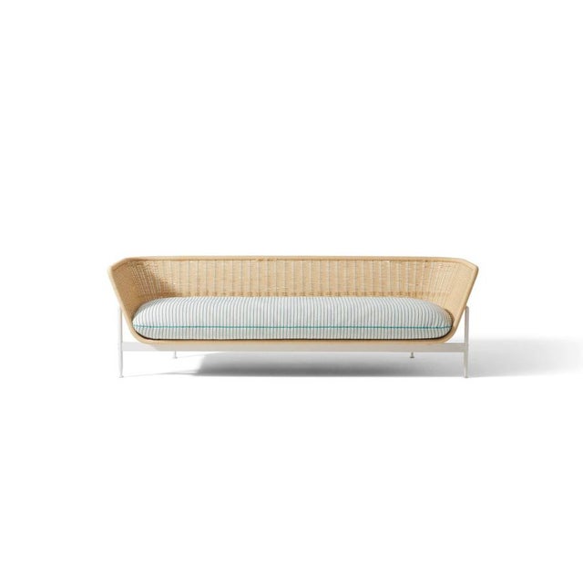 Antonio Citterio Esosoft Outdoor Sofa in Rattan and Stainless Steel by Antonio Citterio For Sale - Image 4 of 9