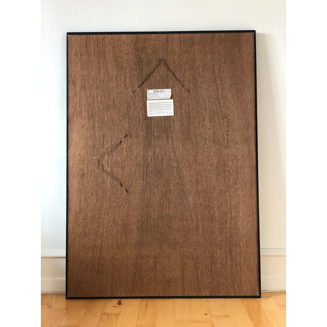 Silver Large Vintage Deknudt Beveled Panel Mirror – Silver and Black, Belgium, 1980s For Sale - Image 8 of 9