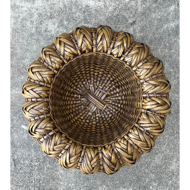 Vintage Handcrafted Rattan Centerpiece For Sale - Image 9 of 13