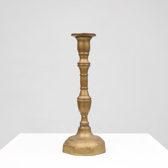 Antique French Candlestick in Bronze, 1890s For Sale - Image 11 of 11