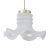 Vintage Suspension Light in White Milk Glass, Italy For Sale - Image 11 of 11