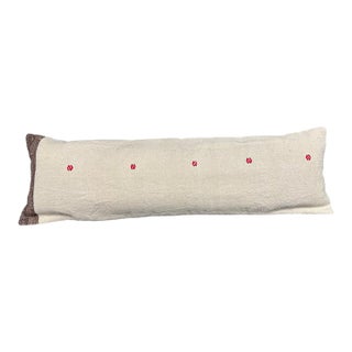 Turkish Hemp Pillow Cushion Natural Beige Brown Cushion Cover 14x45 For Sale
