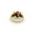 1980s Vintage 18k Gold Diamond and Ruby Buckle Ring, Size 4.5 For Sale - Image 5 of 10