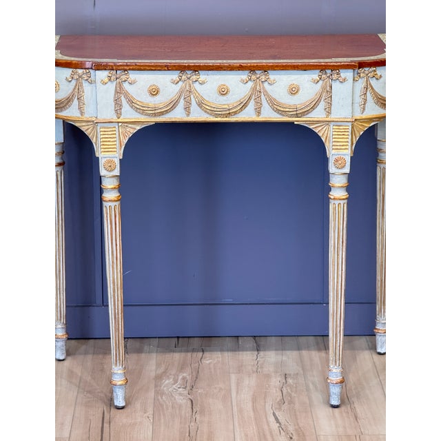 Early 19th Century Neoclassical Italian Painted Mahogany and Parcel Gilt Table For Sale - Image 4 of 13