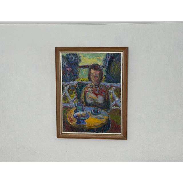 Bertil Eriksen, Café Scene, 1960s, Oil on Canvas, Framed For Sale - Image 10 of 18