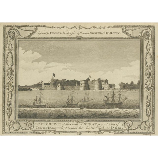 Antique View of Surat Castle by Millar, 1782 For Sale - Image 10 of 10
