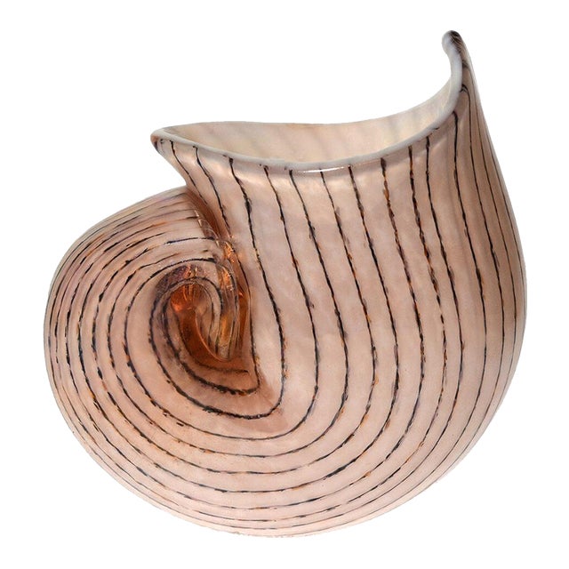 1980s Murano Glass Shell, Lino Tagliapietra For Sale