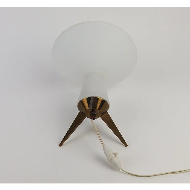 Gold Opalescent Glass Lamp, 1960s For Sale - Image 8 of 9