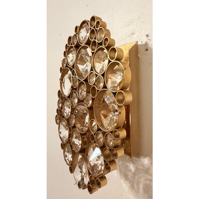 Palwa 1960s Mid Century Modern Palwa Crystal 1 Wall Light For Sale - Image 4 of 13