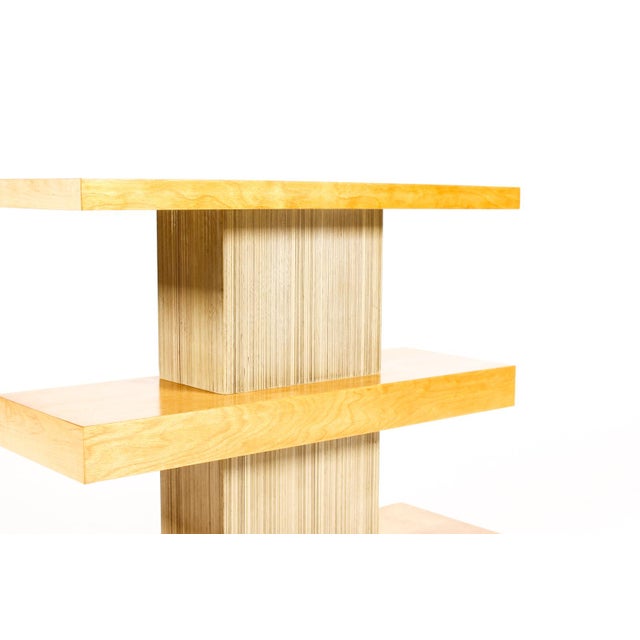 Vintage Mid Century Maple Tiered Shelf Console — Paul Frankl for Barzilay For Sale In Los Angeles - Image 6 of 8