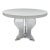 Bespoke Round White Caesarstone Top + Lucite Pedestal Base, 42 Inches For Sale