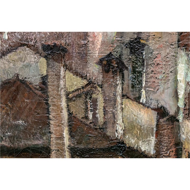 Early 20th Century Attributed to Gordon McCouch, Modernist Venetian Street Scene Oil Painting For Sale - Image 10 of 18