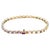 14k Yellow Gold Tennis Bracelet With Rainbow Sapphires and Diamonds For Sale - Image 4 of 12