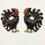 Farmhouse 1950s Vintage Boho Chic Farmhouse Rooster Sculptural Wall Objects, Splattered Finish - A Pair For Sale - Image 3 of 10
