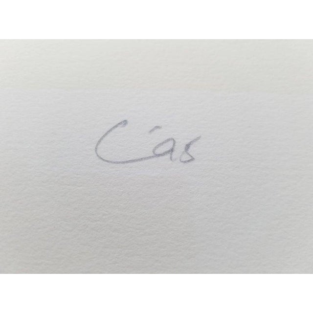 A mint-condition lithograph (#70 of 200) by HRH Charles, Prince of Wales, titled "View of the Bay of Hong Kong from HMY...