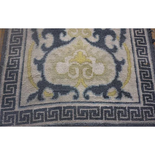 1920s White Medallion Antique Japanese Cotton Nabeshima Dantsu Carpet 3' X 5'10" Knotted Wool Rug For Sale In New York - Image 6 of 13