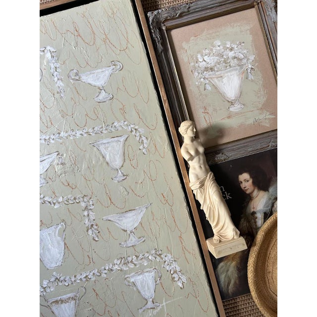 Modern Urnes De Jardin- An Elle Yount Original Painting For Sale - Image 3 of 4