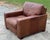 Softline Distressed Leather Maxi Lounge Chair - Made in Italy For Sale - Image 9 of 10
