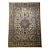 Vintage Tabriz Area Rug, Handwoven Wool, Floral Pattern, Ivory & Blue, 6’ X 8’ For Sale