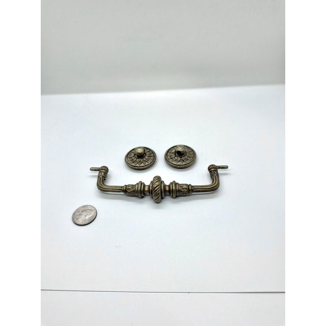 Henredon Decorative Pull Antique Silver. Traditional Decorative Style.