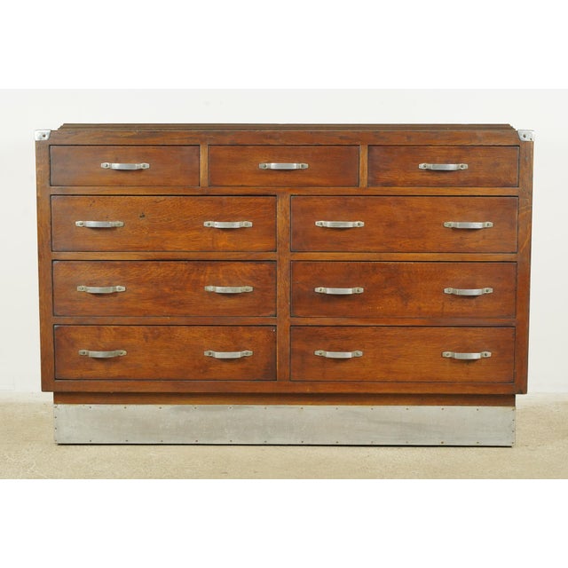 Brown Vintage European Glass Front Store Display Storage Case Counter For Sale - Image 8 of 12