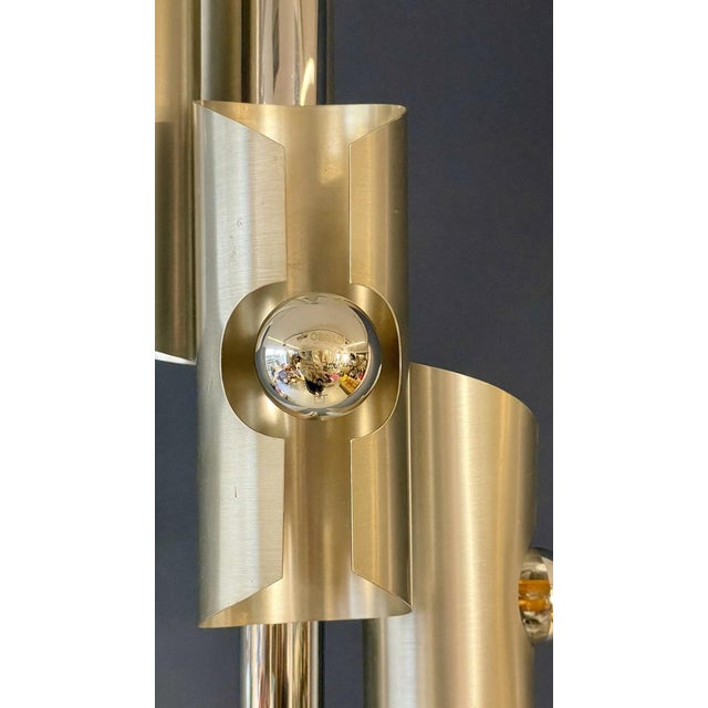 Silver Lamp with 4 Top Bulbs For Sale - Image 4 of 15