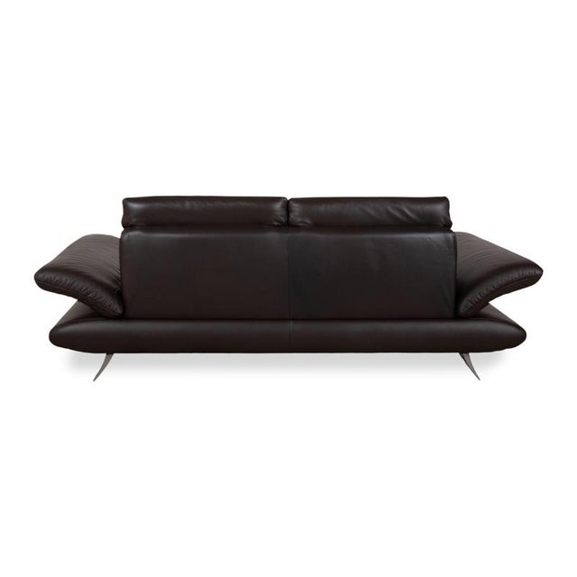 Leather Three-Seater Brown Manual Function Sofa from Koinor Velluti For Sale - Image 15 of 17