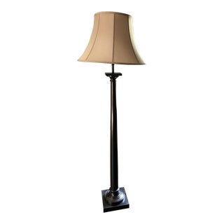 Restoration Hardware Oil Rubbed Bronze Column Floor Lamp For Sale