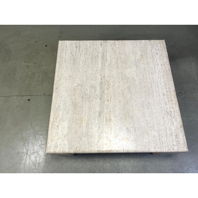 Mid-Century Modern Vintage Travertine Coffee Table, Italy, 1970s For Sale - Image 3 of 10