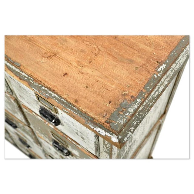 Hardware Cabinet in Weathered Solid Wood with 30 Drawers For Sale - Image 6 of 8
