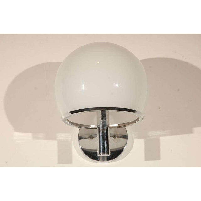 1960s Vintage Chrome and Glass Lightolier Sconce For Sale - Image 9 of 9