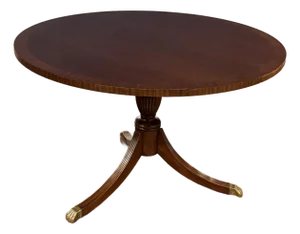 48” Round Mahogany Accent Foyer Table by Leighton Hall - Showroom Sample