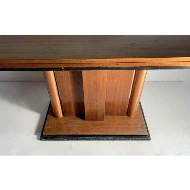 Wood Art Deco Flip Top Console Dining Table attributed to Donald Deskey For Sale - Image 7 of 13