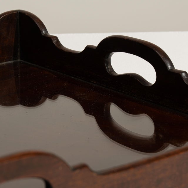 Early 20th Century France Chocolate Wood Tray For Sale - Image 10 of 18