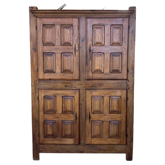 Late 18th Century Wardrobe, Cupboard or Cabinet, Walnut, Castilian Influence, Spain Restored For Sale - Image 10 of 18
